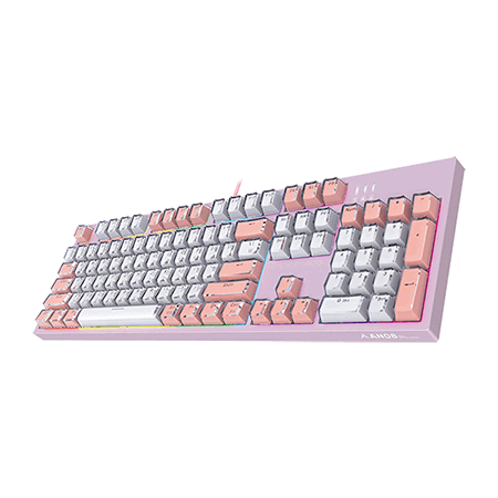 [ABKO] [무접점 키보드] AN08 아이스큐브 핑크 (리니어광축)