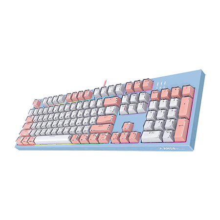 [ABKO] [무접점 키보드] AN08 아이스큐브 블루 (리니어광축)